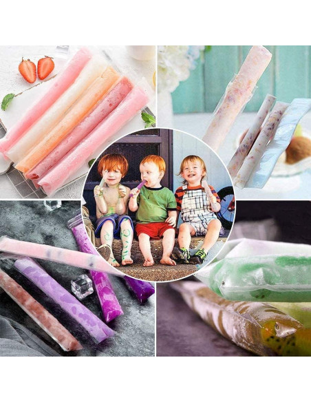 100 Bolsas para Bebidas Ucio + 30 Moldes de Paletas Desechables 100 Bolsas para Bebidas Ucio + 30 Moldes de Paletas Desechables