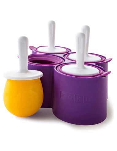 Moldes de Paletas Redondas ZOKU - 4 Silicona 103.5 ml