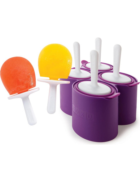Moldes de Paletas Redondas ZOKU - 4 Silicona 103.5 ml Moldes de Paletas Redondas ZOKU - 4 Silicona 103.5 ml