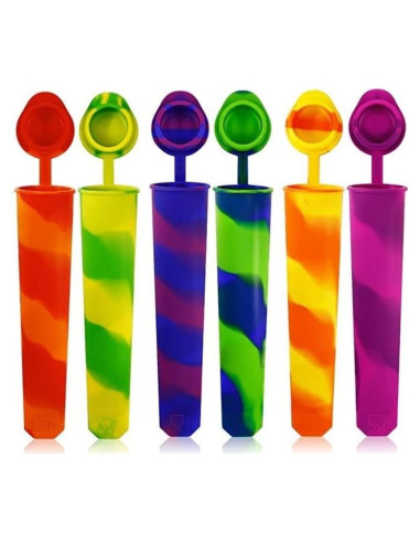 Moldes de Paletas de Silicona GLLBTPT 6 Piezas Reutilizables
