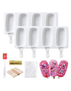 Kit de Moldes para Cake Pop Juome - 2 Moldes Silicona 8 Cavidades
