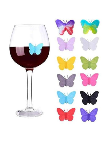 Set de 12 Encantos de Silicona para Copas de Vino ALYC