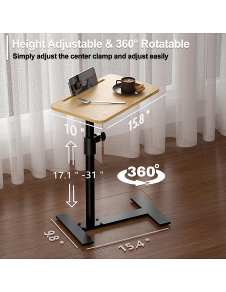 Mesa de bandeja ajustable Novamer para sofá y cama 40x25 cm Mesa de bandeja ajustable Novamer para sofá y cama 40x25 cm