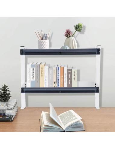Estante de Escritorio Clip-on GUDBYWXB 2 Niveles Blanco