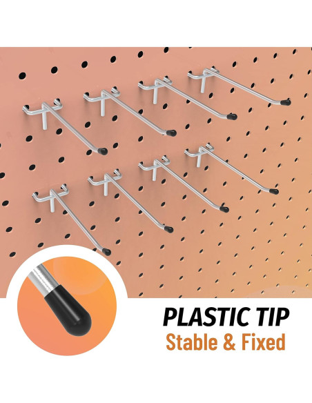 Ganchos para Tablero de Clavos HUHOLE 100PC 10cm Acero Galvanizado Ganchos para Tablero de Clavos HUHOLE 100PC 10cm Acero Galvanizado