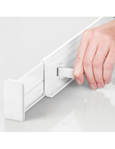 Divisor Expandible para Cajones mDesign - Paquete de 4, Blanco