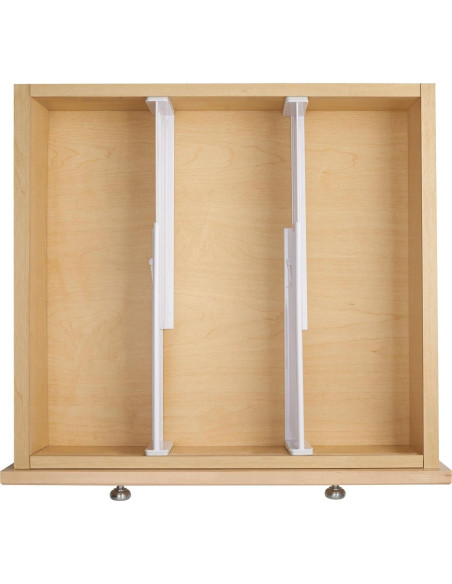 Divisor Expandible para Cajones mDesign - Paquete de 4, Blanco Divisor Expandible para Cajones mDesign - Paquete de 4, Blanco
