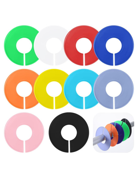 Divisores de Armario Coloridos Giantree - 10 Pcs Redondos 9cm Divisores de Armario Coloridos Giantree - 10 Pcs Redondos 9cm