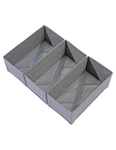 Juego de Organizadores de Cajones Bructhun 3 Paquetes Gris