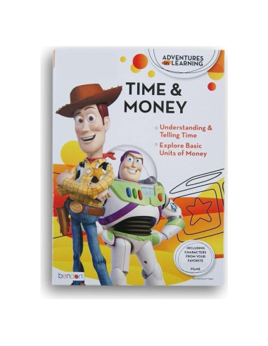 Cuaderno de Trabajo Disney Pixar Tiempo y Dinero 32 Páginas