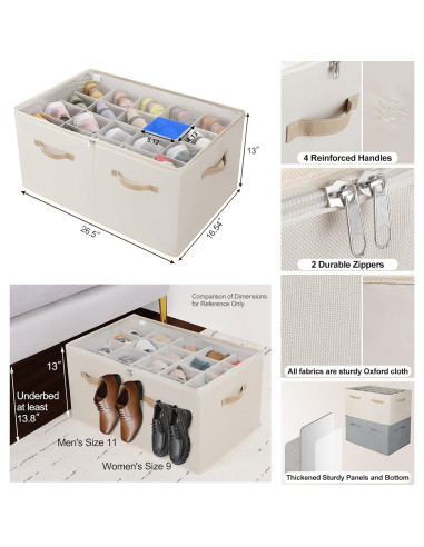 Organizador de Zapatos TOPIA HOME Beige Extra Grande 20 Pares