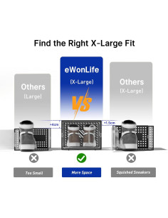 Organizador de Zapatos eWonLife X-Large 12 Cajas Apilables Negro 2