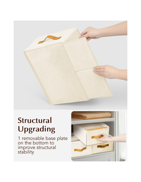 Organizador de Ropa Homsorout Beige 6 Piezas 4/5/7 Rejillas Organizador de Ropa Homsorout Beige 6 Piezas 4/5/7 Rejillas