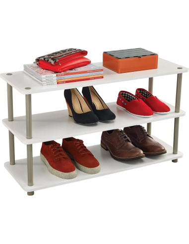 Estante organizador de 3 niveles ClosetMaid para zapatos blanco