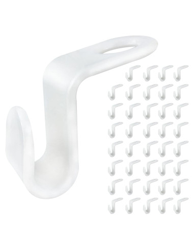 Ganchos Conectores para Perchas Andiker 40 Pcs Blanco Ahorra Espacio