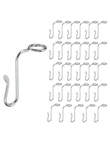 Ganchos Conectores para Perchas uxcell - 30 Pcs Metal Plateado