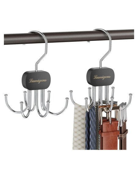 Organizador de Cinturones Lumigens 2PCS Negro Ahorra Espacio Organizador de Cinturones Lumigens 2PCS Negro Ahorra Espacio