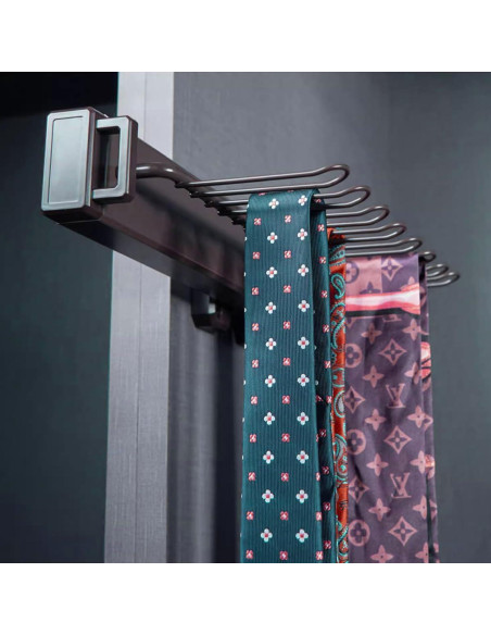 Soporte Extensible para Corbatas y Cinturones HOWHY 40 cm Soporte Extensible para Corbatas y Cinturones HOWHY 40 cm