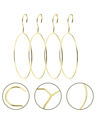 Perchas de Metal Cabilock 4 Pcs para Bufandas y Cinturones