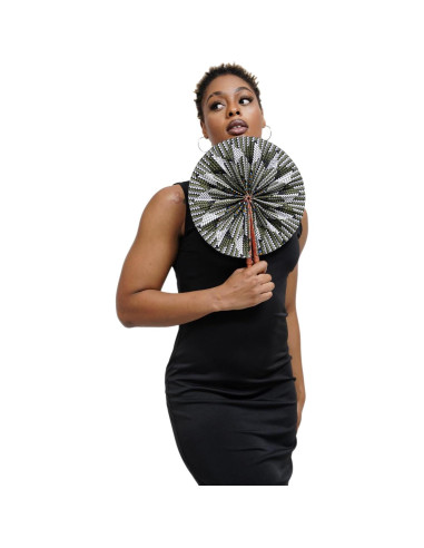 Abanico Plegable Dupsie's Kente Africana 27.94 cm