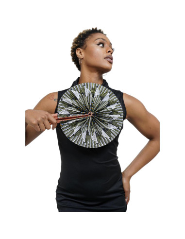 Abanico Plegable Dupsie's Kente Africana 27.94 cm