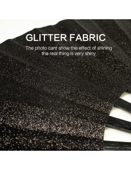 Abanico Plegable Grande Raveahem Negro 63cm con Funda Abanico Plegable Grande Raveahem Negro 63cm con Funda