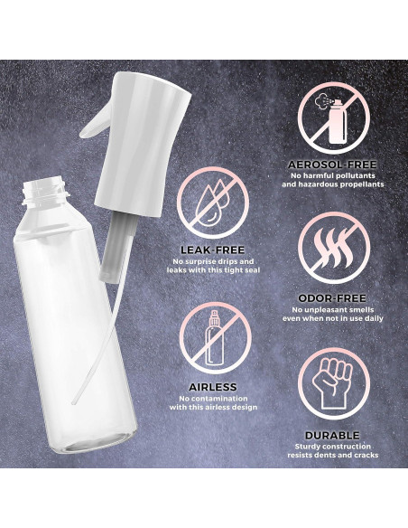 Botella de Spray Continua Alpree 300ml para Cabello y Plantas Botella de Spray Continua Alpree 300ml para Cabello y Plantas