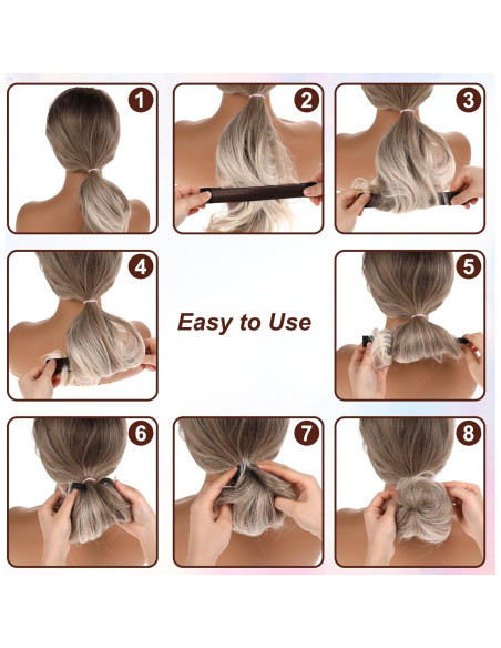 Hacedores de Moño para Cabello Cobee 3 Pcs Marrón Hacedores de Moño para Cabello Cobee 3 Pcs Marrón