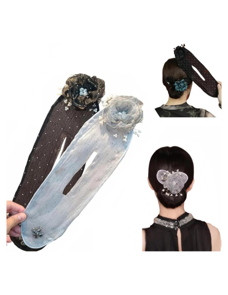 Fabricador de Moño Rizador de Flor RUGWUN 2pcs - Accesorios de Cabello Fabricador de Moño Rizador de Flor RUGWUN 2pcs - Accesorios de Cabello