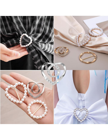 Set de 4 Anillos y Deslizadores de Bufanda Metal WORUYANG