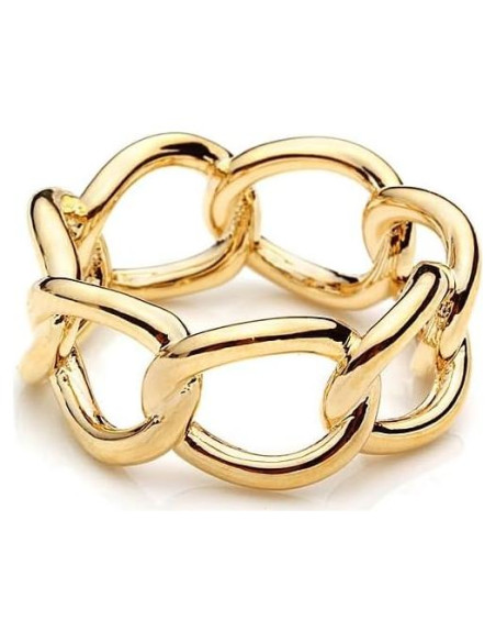 Anillo Broche de Bufanda de Seda Oro con Cadena de Enlace 1x2.3cm Anillo Broche de Bufanda de Seda Oro con Cadena de Enlace 1x2.3cm