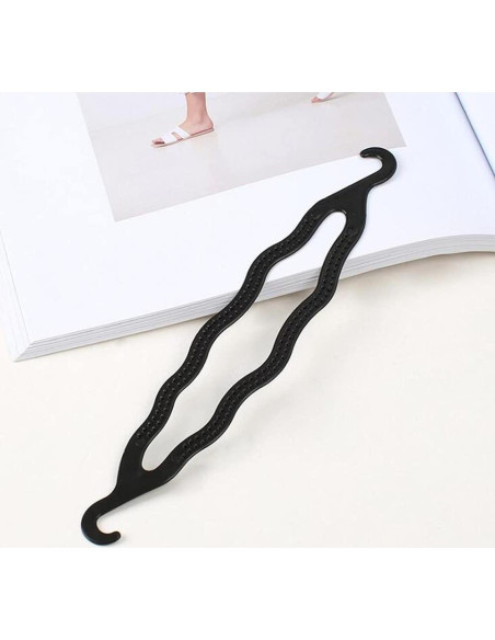6 Pinzas para Peinar VASANA con Doble Gancho Negro 21.6 cm 6 Pinzas para Peinar VASANA con Doble Gancho Negro 21.6 cm