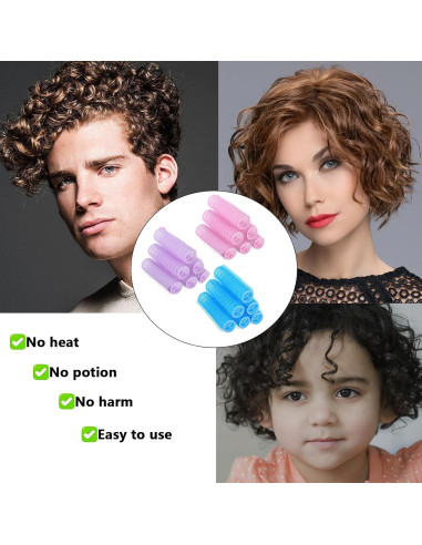 Rulos Autoadhesivos ZMD 36PCS Sin Calor 1.5 cm para Cabello