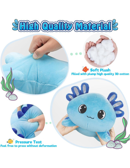 Peluche Axolote Azul Officygnet 33 cm Suave Kawaii Peluche Axolote Azul Officygnet 33 cm Suave Kawaii