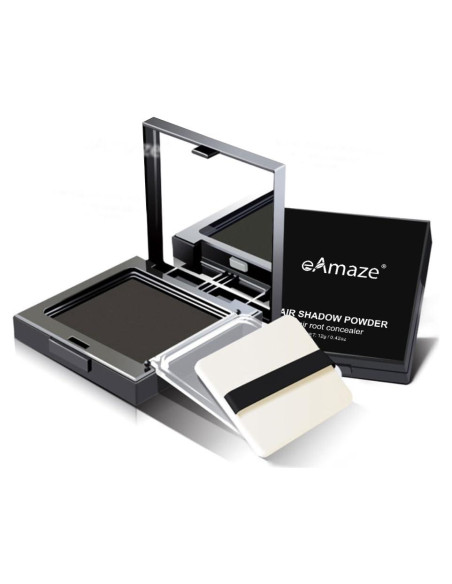 eAmaze Polvo Sombra para Cabello Negro 12g - Retoque Raíces eAmaze Polvo Sombra para Cabello Negro 12g - Retoque Raíces