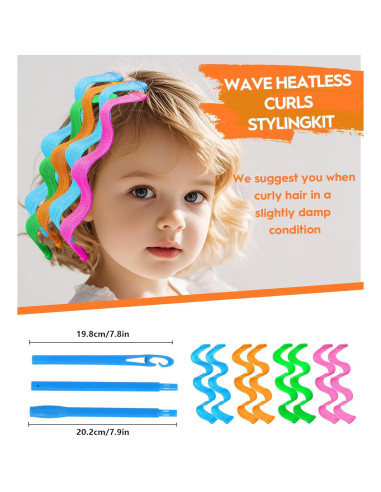 Rizadores de Cabello Sin Calor YEVYO 40 Piezas 25cm