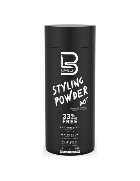 Polvo de Estilo L3 Nivel 3 para Hombres 30g - Acabado Mate Polvo de Estilo L3 Nivel 3 para Hombres 30g - Acabado Mate