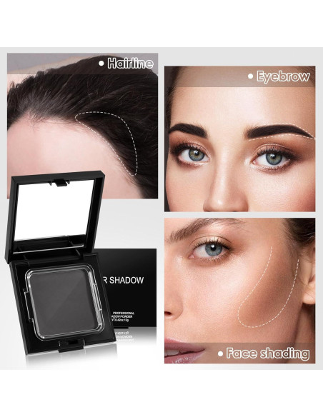 Kit de Polvo para Sombra de Cabello Boobeen - Retoque Raíces Negro Kit de Polvo para Sombra de Cabello Boobeen - Retoque Raíces Negro