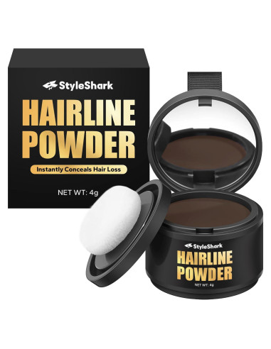 Polvo para Cabello StyleShark Marrón Oscuro 40g - A Prueba de Sudor
