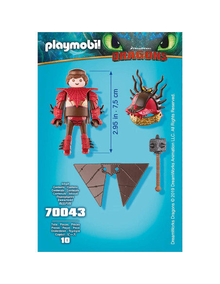 Playmobil Snotlout con traje de vuelo - Cómo entrenar a tu dragón Playmobil Snotlout con traje de vuelo - Cómo entrenar a tu dragón