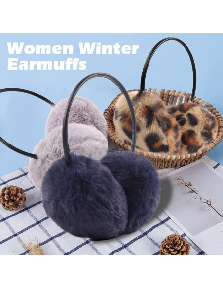 Orejeras de Invierno Yuoahcn para Mujeres Piel Sintética Cálidas Orejeras de Invierno Yuoahcn para Mujeres Piel Sintética Cálidas