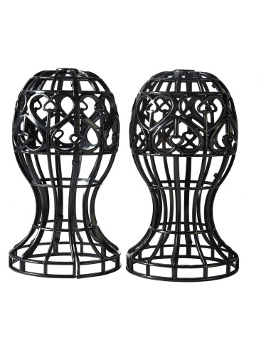 Soporte para Peluca MoyRetty 2 Piezas Plástico Negro 30x17x10cm