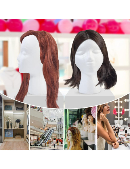 Cabeza de Maniquí de Espuma 3 Piezas GliSun 50 cm Blanca Cabeza de Maniquí de Espuma 3 Piezas GliSun 50 cm Blanca