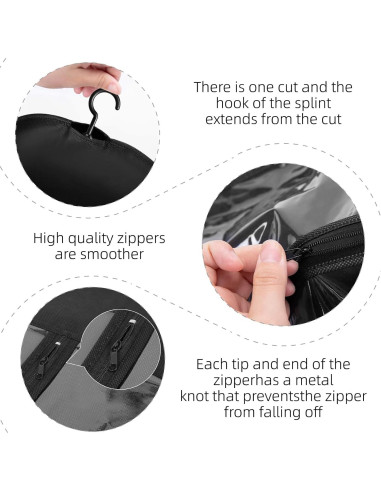 Soporte para Extensiones de Cabello AIHOPE 12 PCS Negro