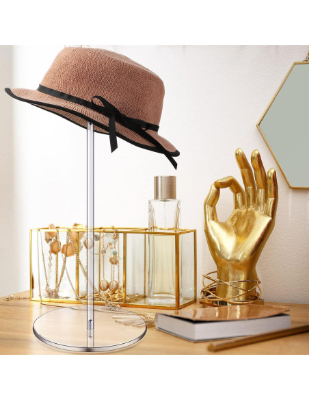Soportes Acrílicos para Sombreros Chunful - Juego de 4 Piezas Soportes Acrílicos para Sombreros Chunful - Juego de 4 Piezas