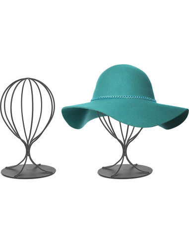 Soporte para Sombreros de Metal Bjewego - Juego de 2 Negro
