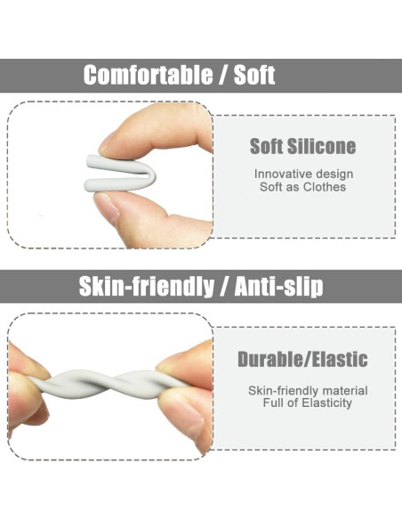 2 Pares Almohadillas de Silicona Antideslizantes para Gafas 2 Pares Almohadillas de Silicona Antideslizantes para Gafas
