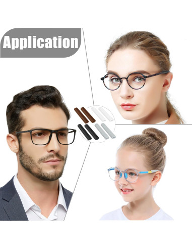 2 Pares Almohadillas de Silicona Antideslizantes para Gafas