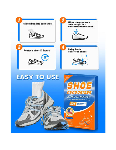 Desodorante para Zapatos Arint - Eliminador de Olores 4 Unidades