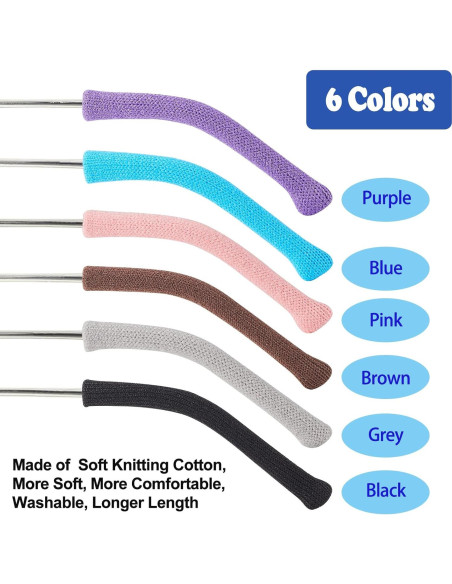 Cojines para orejas de gafas Omnful - 5 pares negros antideslizantes Cojines para orejas de gafas Omnful - 5 pares negros antideslizantes
